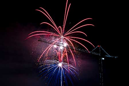 D Artifice A La Fete Fleuve De Bordeaux